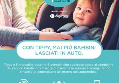 Dispositivo anti abbandono bambini per auto Tippy Smart Pad